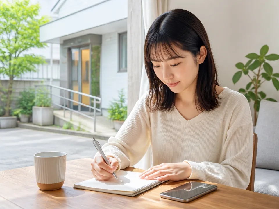 症状をメモしてから接骨院に相談しようとしている人