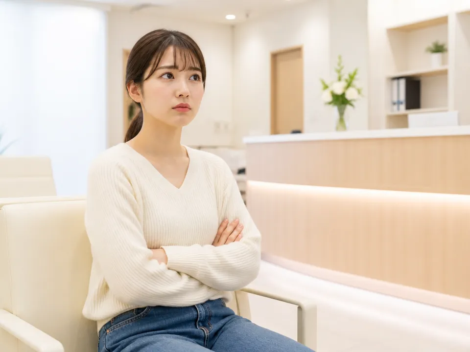整骨院の雰囲気や施術方針が合わず悩む人のイメージ