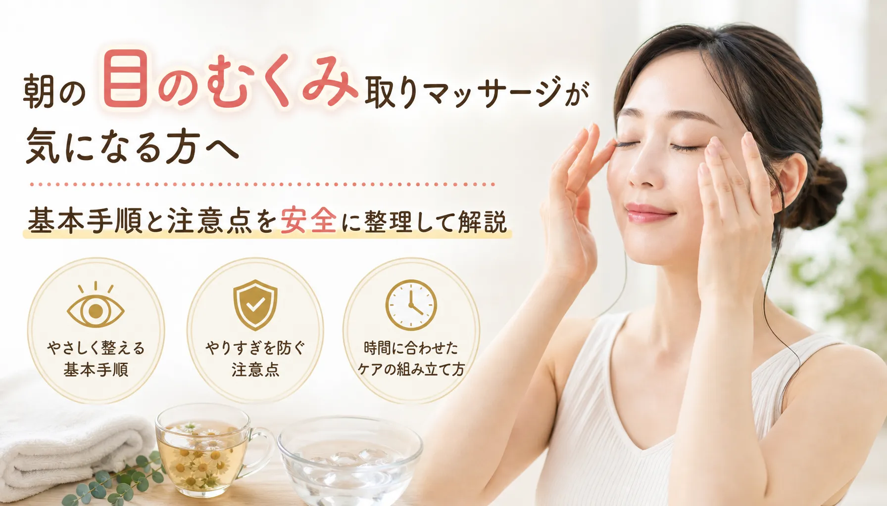 目のむくみ取りマッサージが気になる方へ、基本手順と注意点を安全に整理して解説