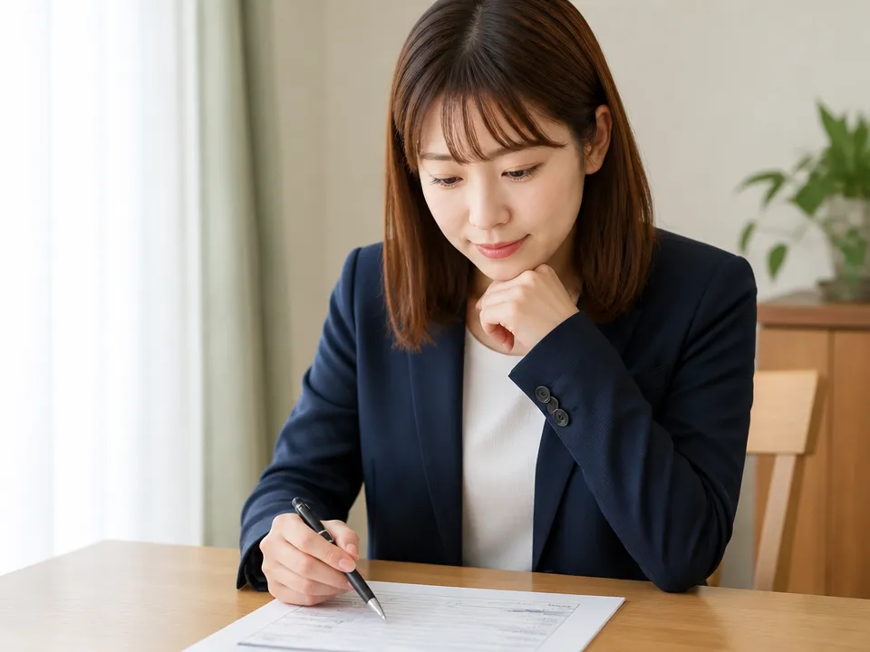 中村接骨院への応募前に募集職種や勤務条件を資料で確認している求職者の様子