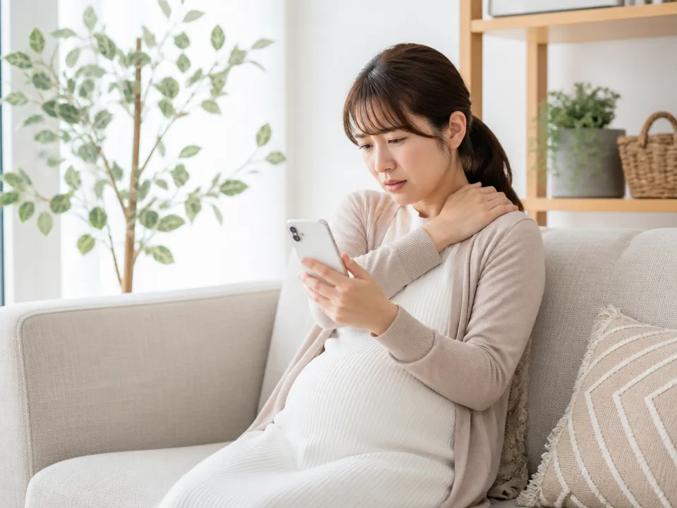 妊娠初期に肩や首のマッサージをしてよいか迷う女性