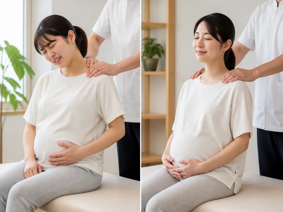 妊娠中に避けたい強い指圧と優しいマッサージの違いイメージ
