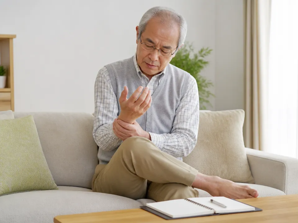 手と足のしびれや全身状態の関係を意識している高齢者