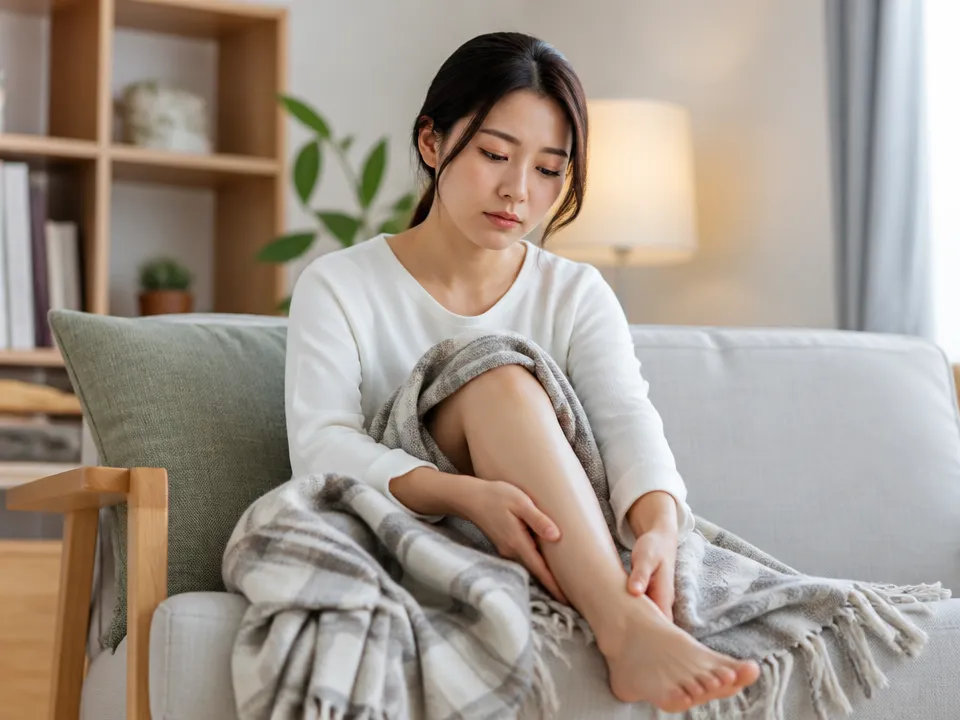 冷えや運動不足で血流が低下しだるさを感じる人