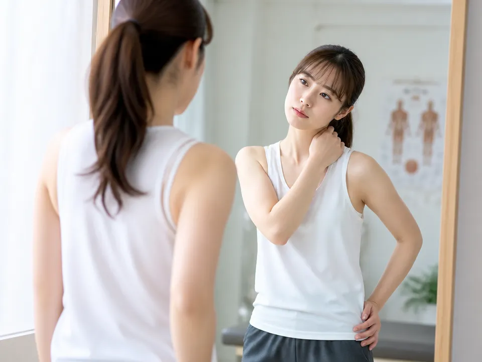肥満と肩こりの関係をイメージし姿勢を気にする人