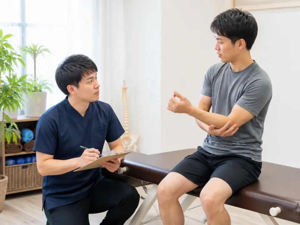東京都足立区保木間の中村接骨院で運動による不調を相談するイメージ