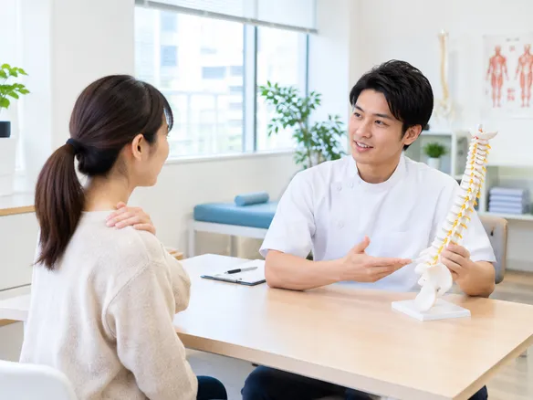 東京都足立区保木間の中村接骨院でカウンセリングを行う院長