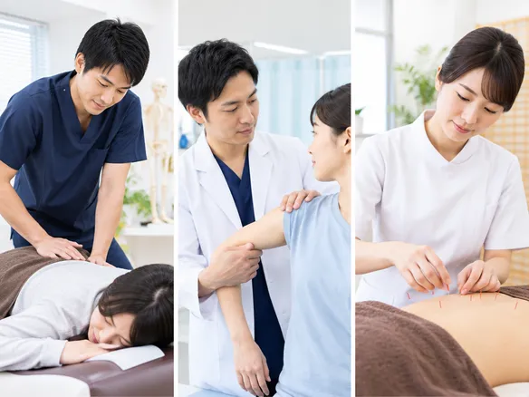 整体・整骨院・鍼灸の違いを説明するイメージ
