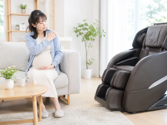 妊娠中にマッサージ機の使用をためらう女性