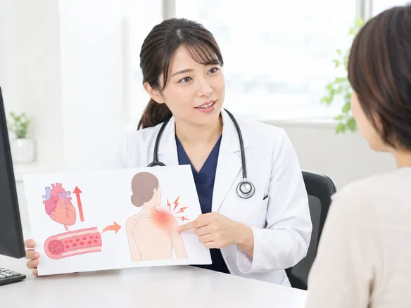 高血圧と肩こりの関係を図で確認するイメージ