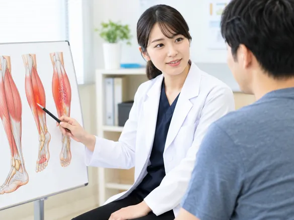 筋肉痛とこむら返りと肉離れの違いを説明する図