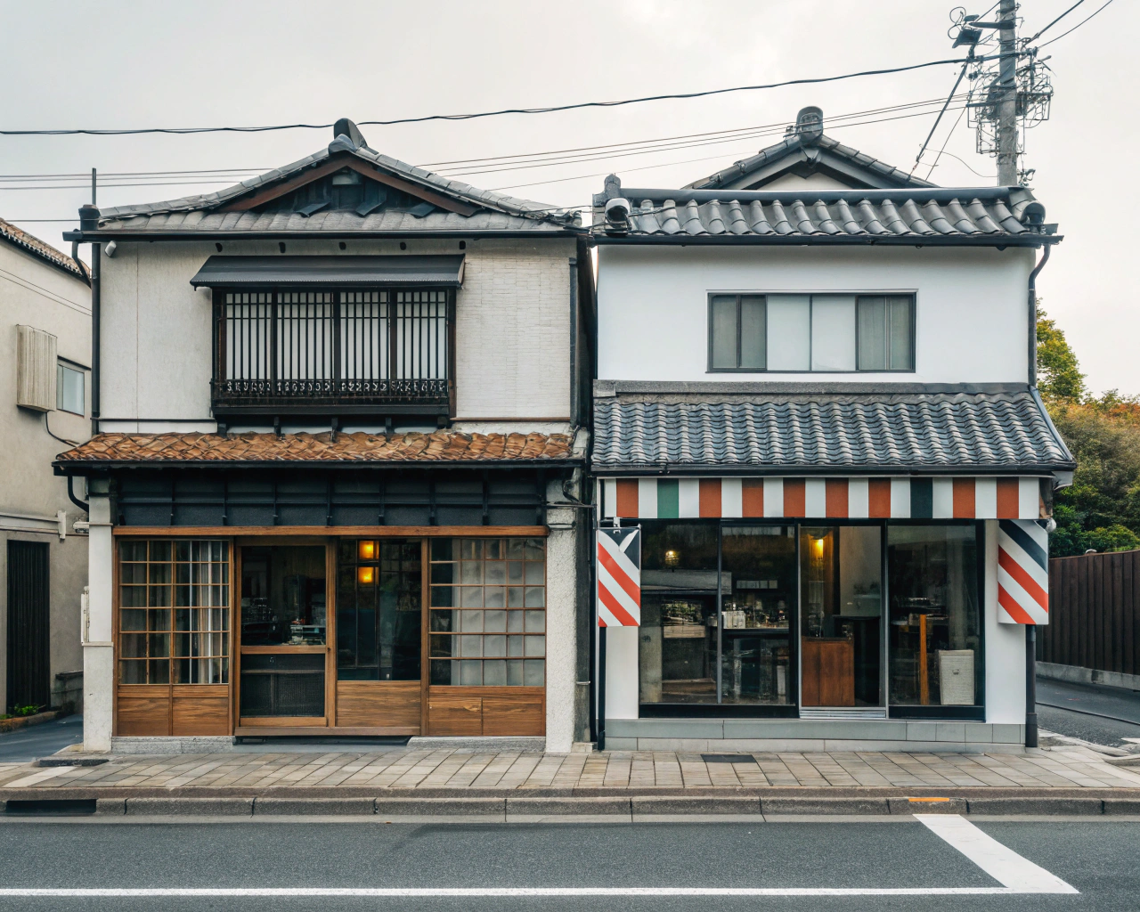 床屋と美容室の外観比較
