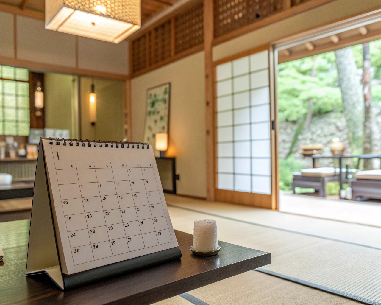 美容室営業日カレンダーとお盆の臨時休業案内