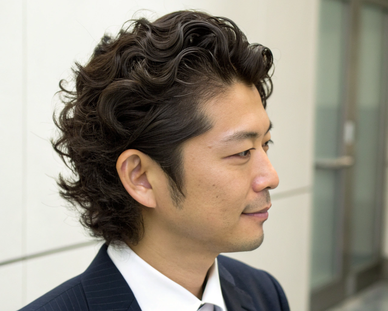 大人メンズ向け前髪パーマスタイル