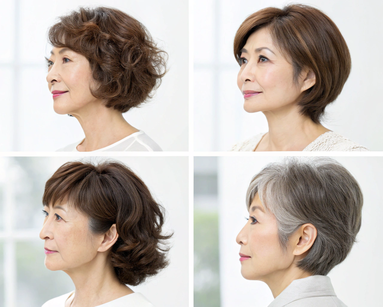 50代女性が避けるべき髪型の例