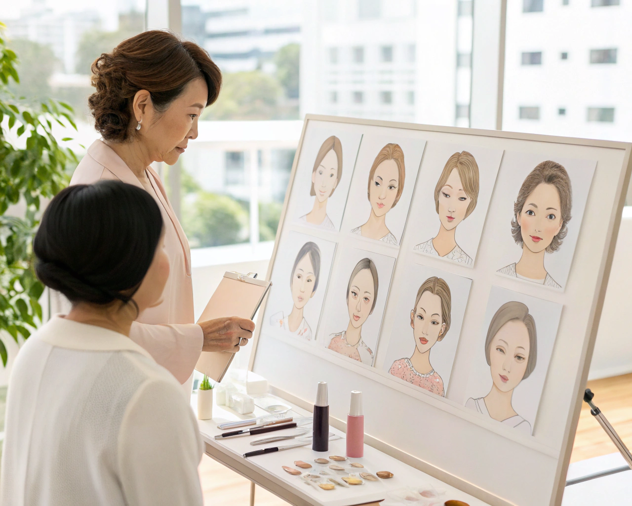 50代女性の顔型別髪型アドバイス