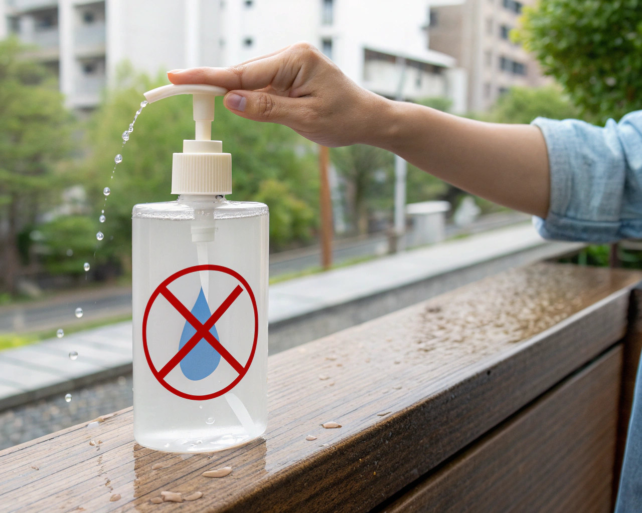 パーマ液と水を混ぜてはいけない説明イメージ