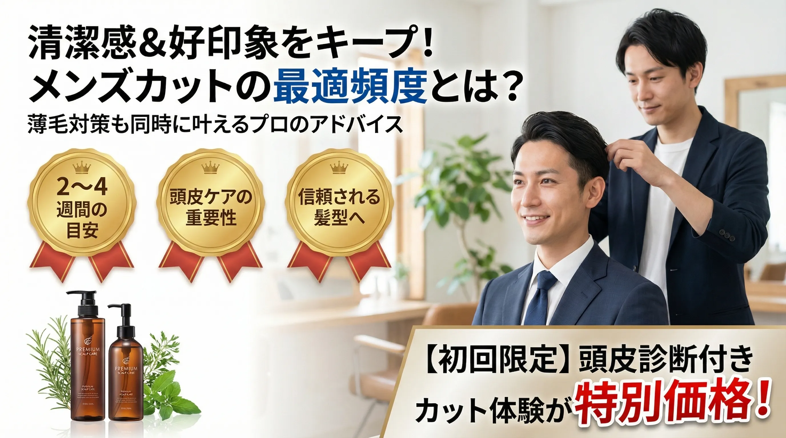メンズカットの最適な頻度とは？清潔感と薄毛対策を両立するプロのアドバイス