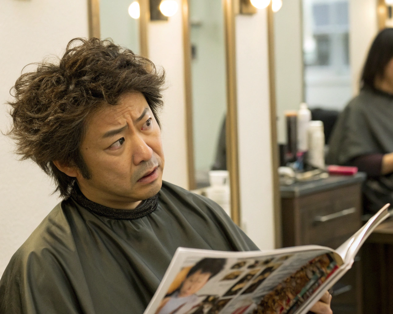 髪質やスタイルでパーマ時間に悩む男性