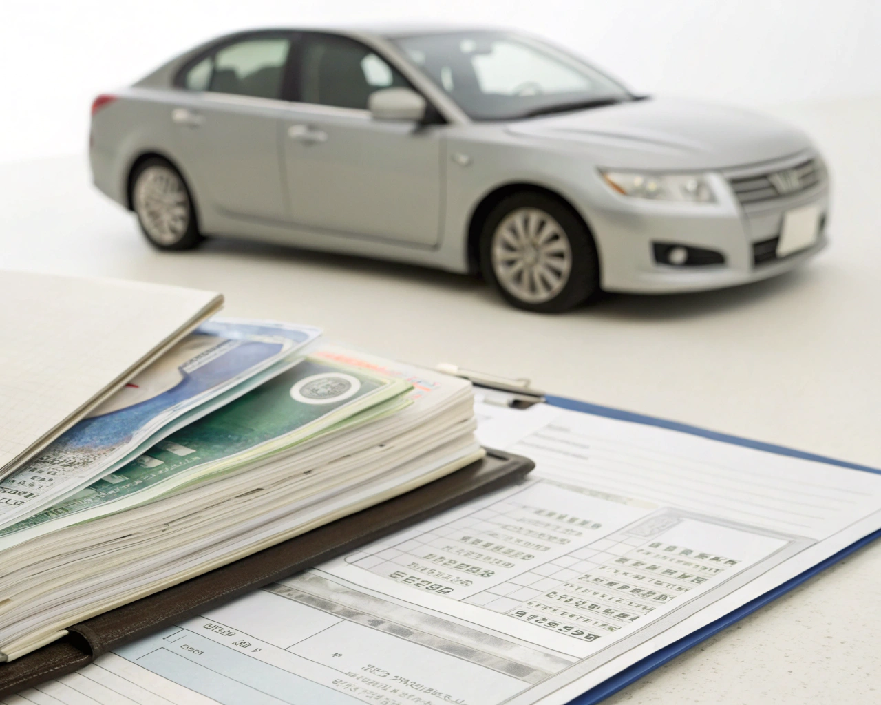 免許なし車ローン申し込み書類