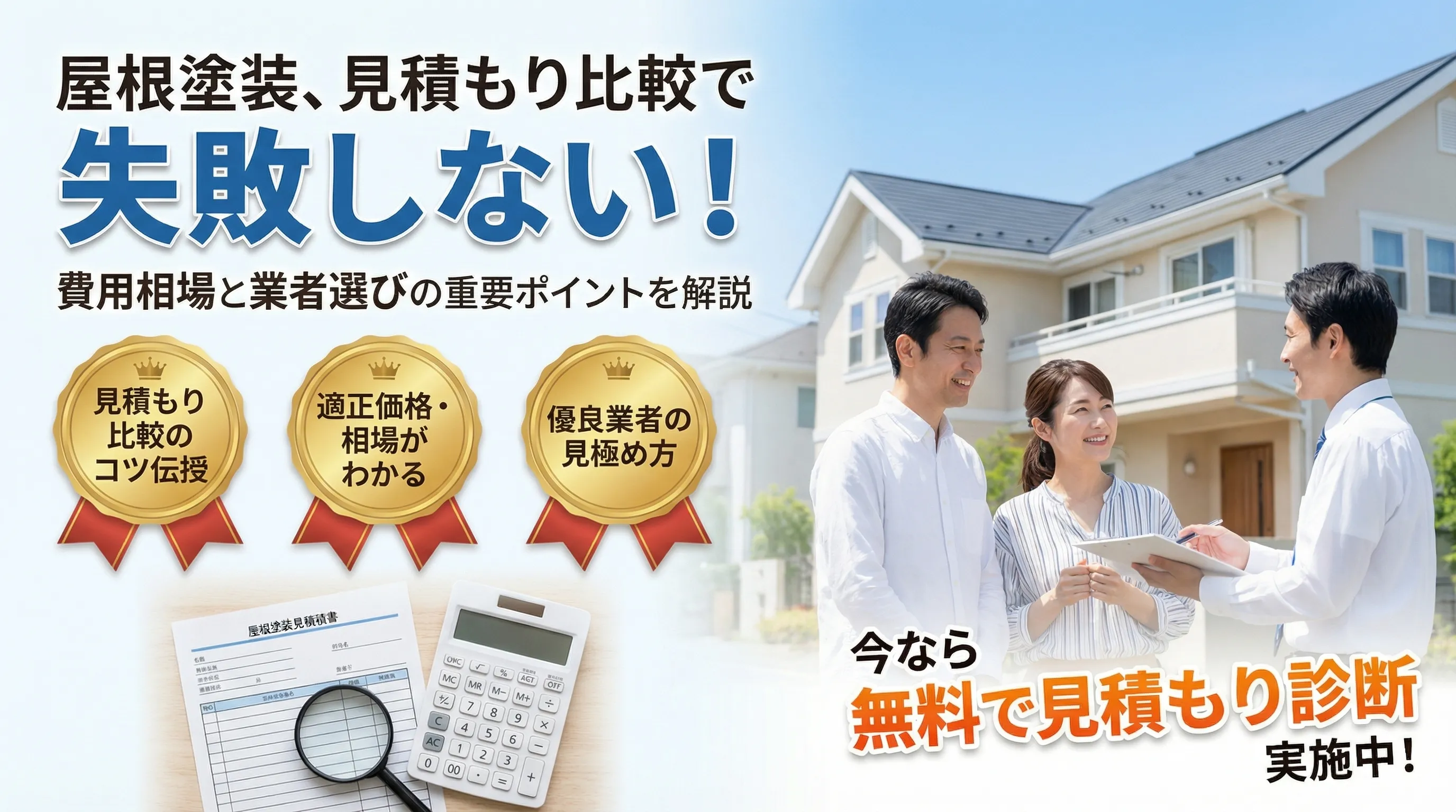 屋根塗装見積もり例で失敗しない業者選びと費用相場のチェックポイント
