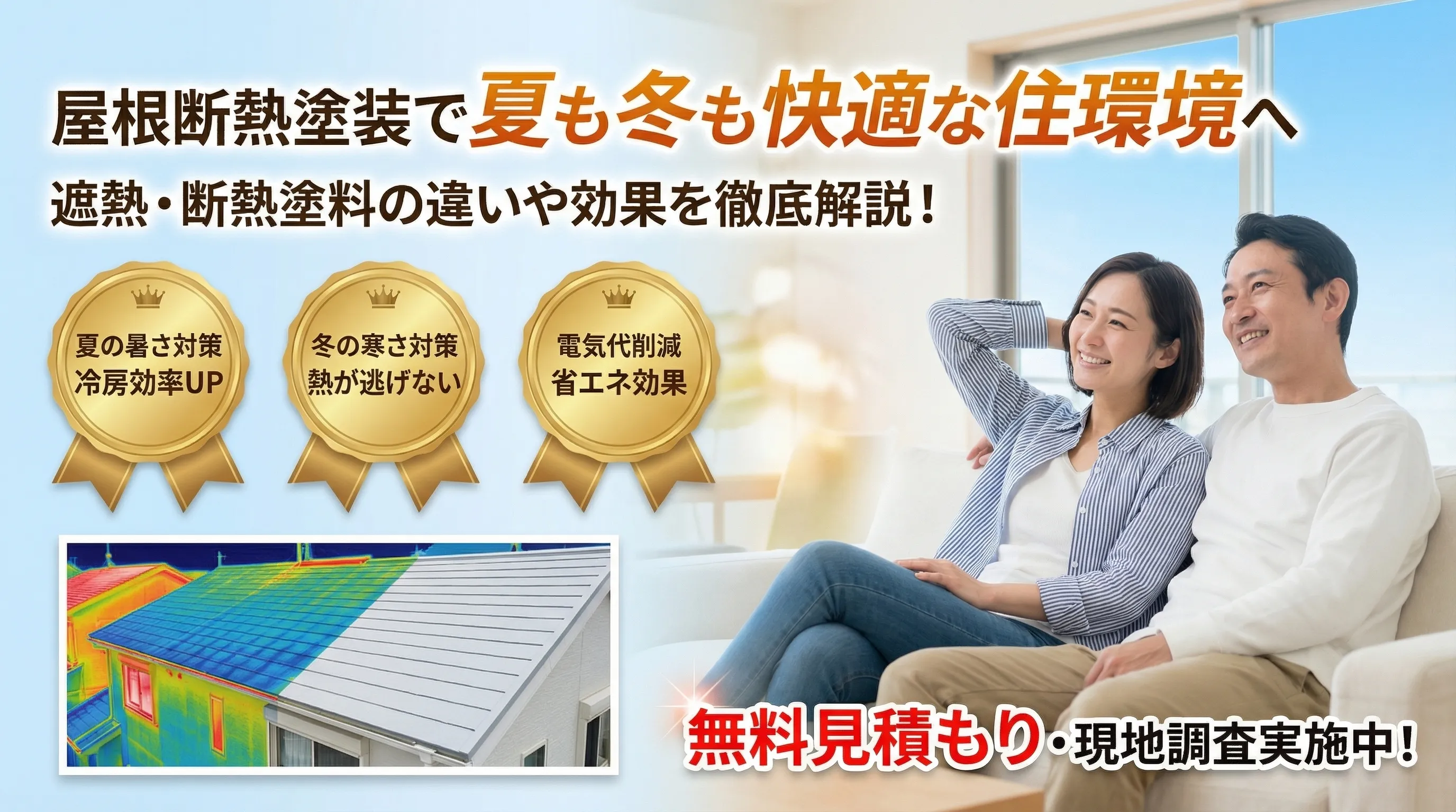 屋根断熱塗装で夏も冬も快適に！遮熱・塗料の違いや効果を徹底解説