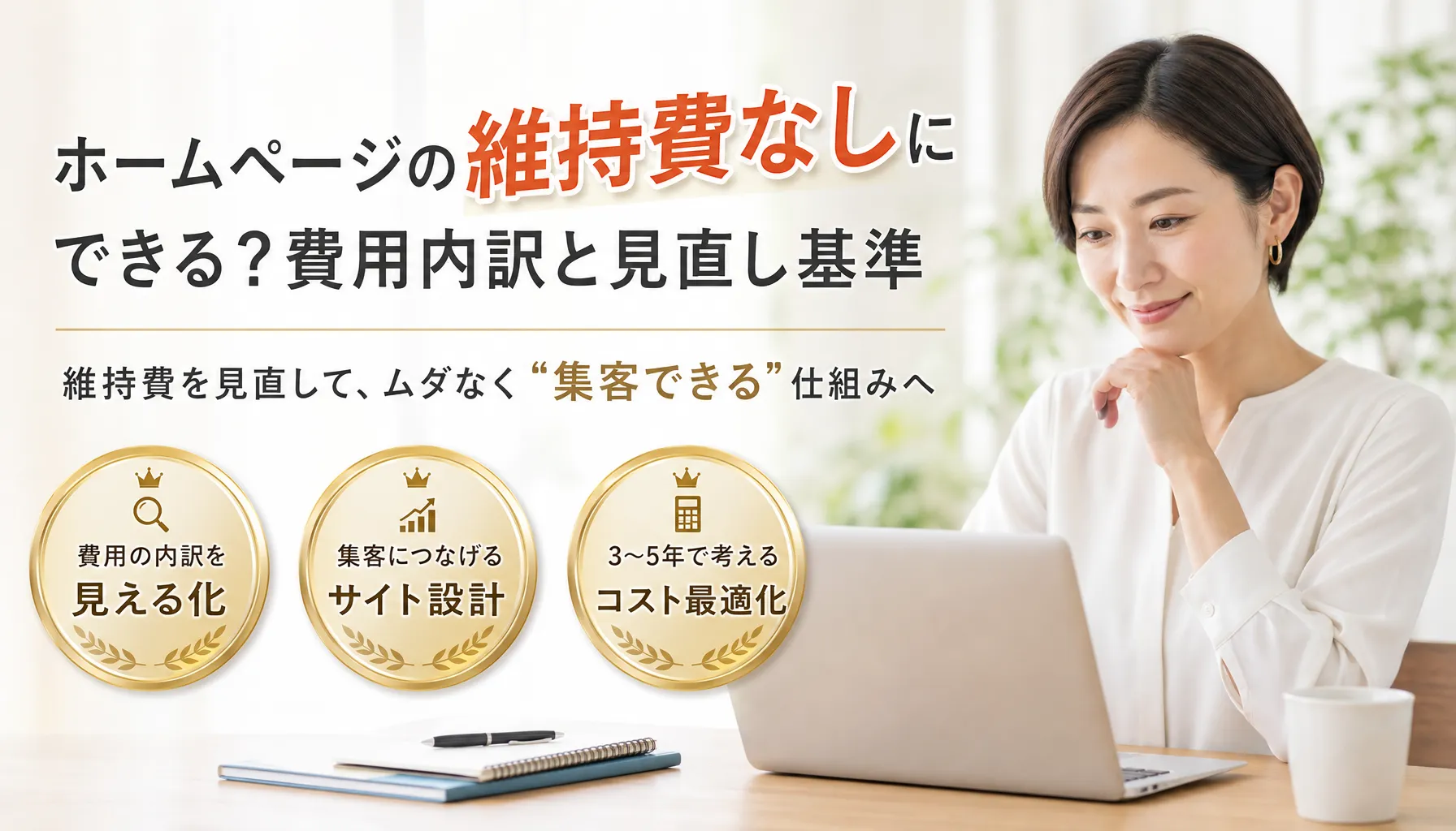 ホームページの維持費なしにできる？費用内訳と見直し基準